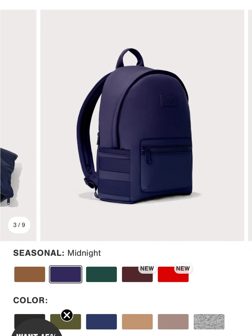 Dagne Dover Medium Dakota Backpack in Midnight Blue